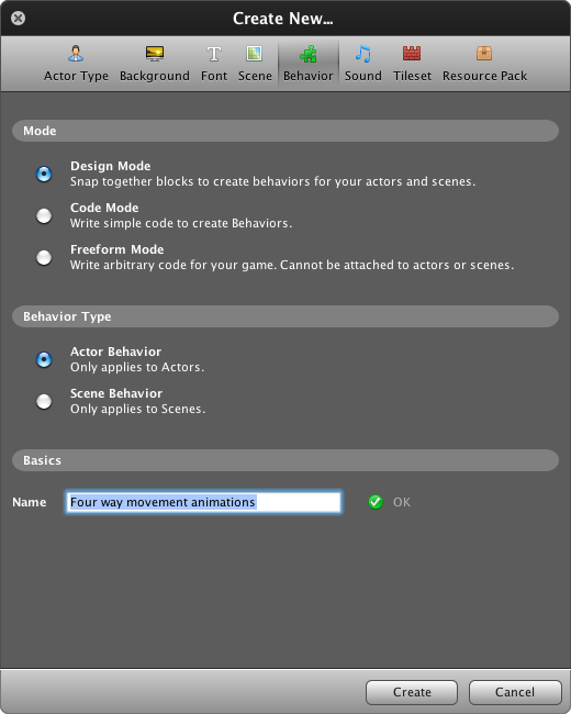 Creating a Four-Way Movement Animation